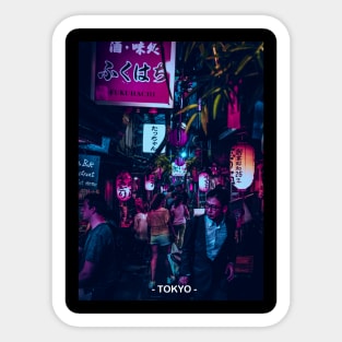 Tokyo Street Neon Synthwave Sticker